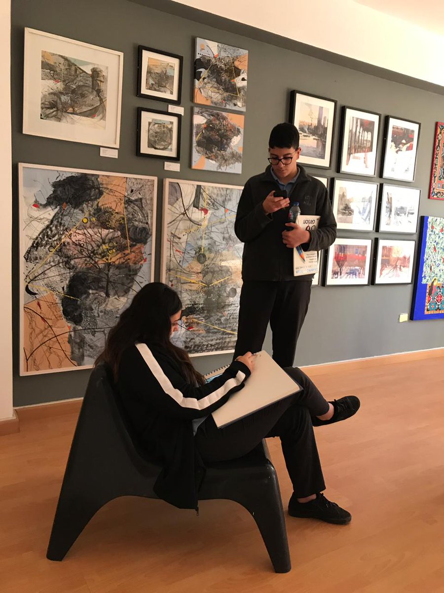 NcbisArt's tweet photo. Y11s looking at art by Egyptian Contemporary Artists in preparation for their final GCSE project. #artsmartcairo #ncbis https://t.co/qWUf2aKhqR