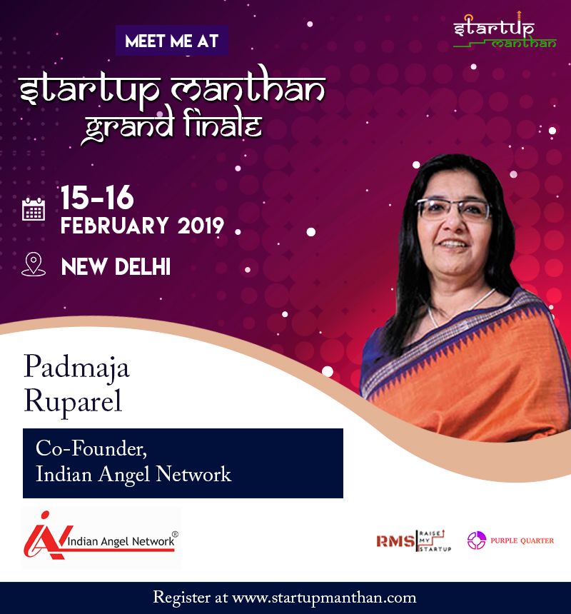 StartupManthan's tweet photo. We’re excited to announce that @padmajaruparel, Founder @ianetwork will be #Speaking at #StartupManthanGrandFinale!
This is YOUR opportunity to #Meet, #Interact &amp; #Learn from the top notch #Speakers
#Register @ https://t.co/VyMDtHz4Um  
#Details @ https://t.co/f9cdMGFVym https://t.co/FVqFnywns5