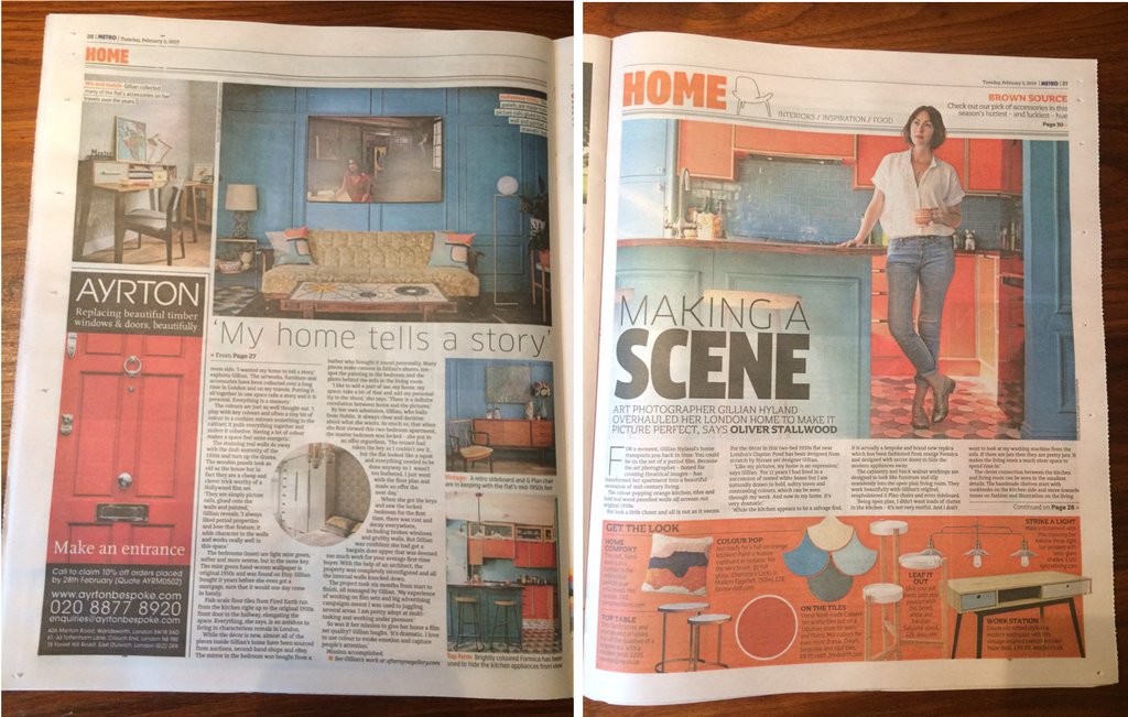 Today's Metro Newspaper has a great double page article on my Art, Home, and new Gallery show with <a href="/afternyneart/">After Nyne Gallery</a> in March. Big thank you for all the team at After Nyne Gallery and <a href="/MetroUK/">Metro</a>
#photography #art #londongallery #interiors