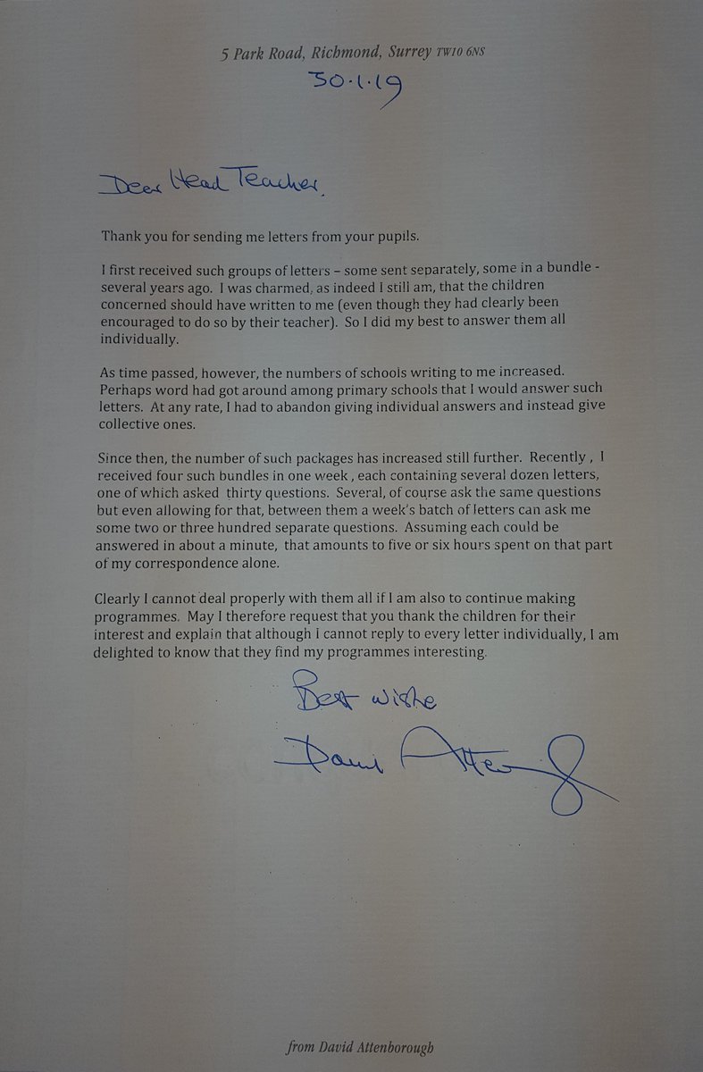 IvyBankPrimary's tweet photo. Wow Year 6! You have received a letter from David Attenborough in response to your Antarctica writing. Well done.
#writingforapurpose #IPEELL #ivybank https://t.co/twpVAAZe8A