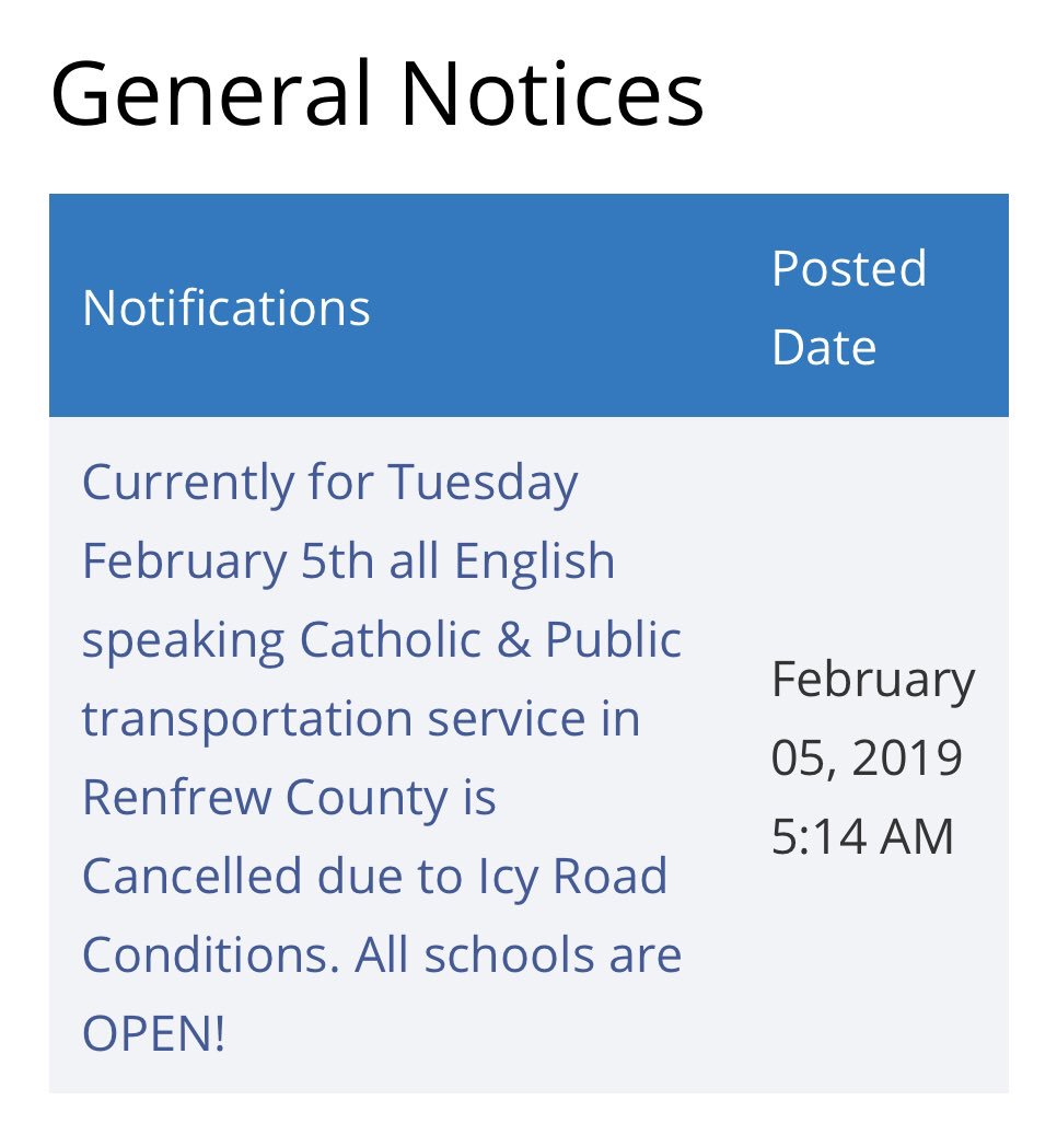 School bus transportation is CANCELLED again for today (TUESDAY, FEBRUARY 05) due to the ICY ROAD CONDITIONS.
