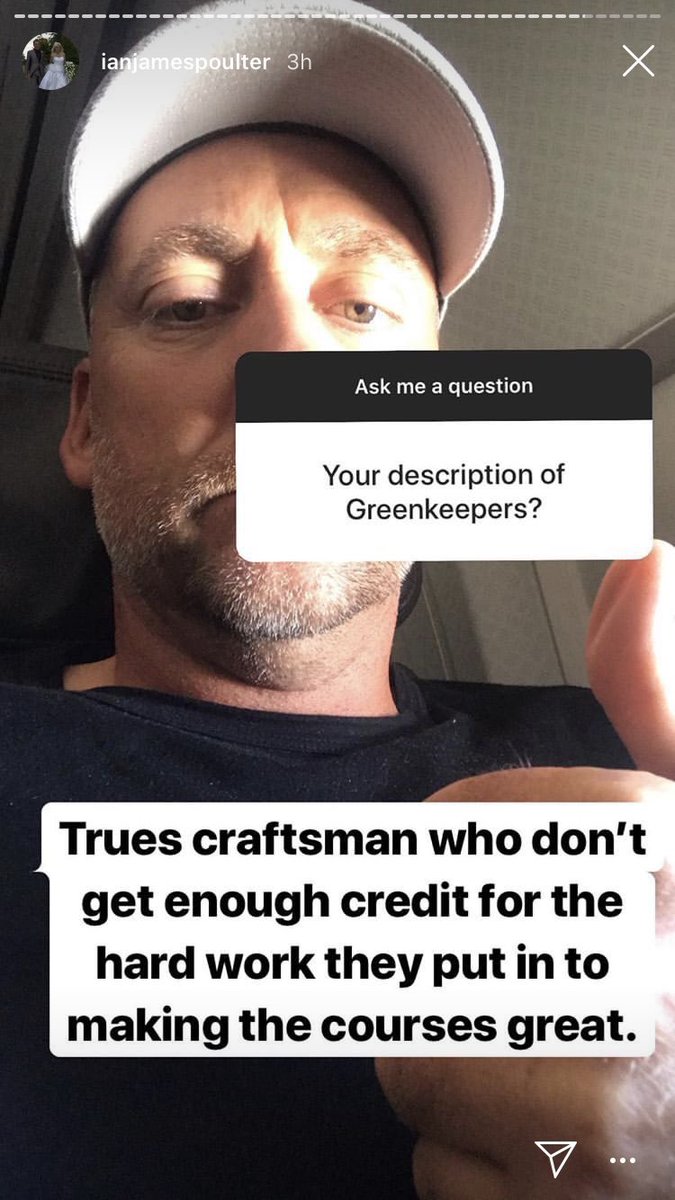 Thank you <a href="/IanJamesPoulter/">Ian Poulter</a>, let’s get more golfers at all levels of the game sharing this point of view! 
#YourCourse #golf #greenkeepers