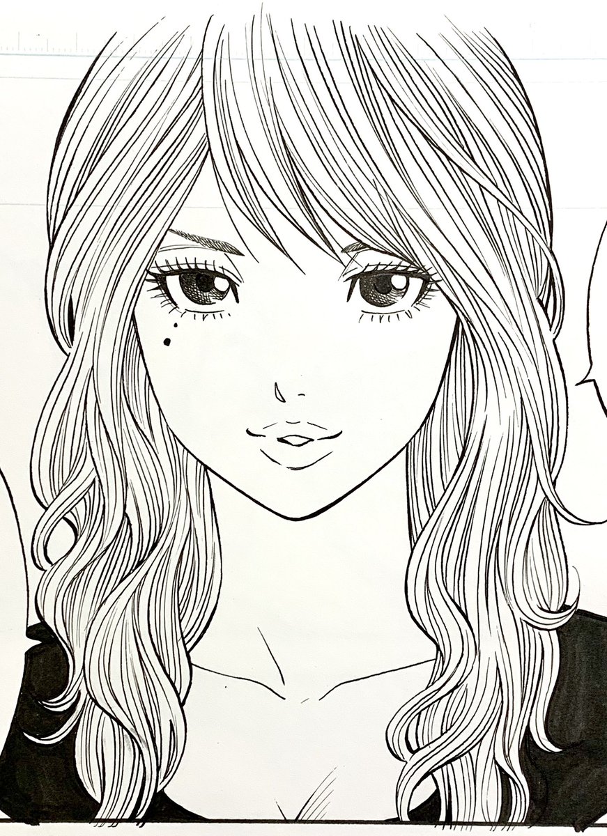 渡辺 潤 Twitter પર デガウザー 執筆中 艶ベタの髪は面倒くさい かと言って線で表現するのも やっぱり面倒くさい 漫画って 面倒くさい 笑 ま いっか ー