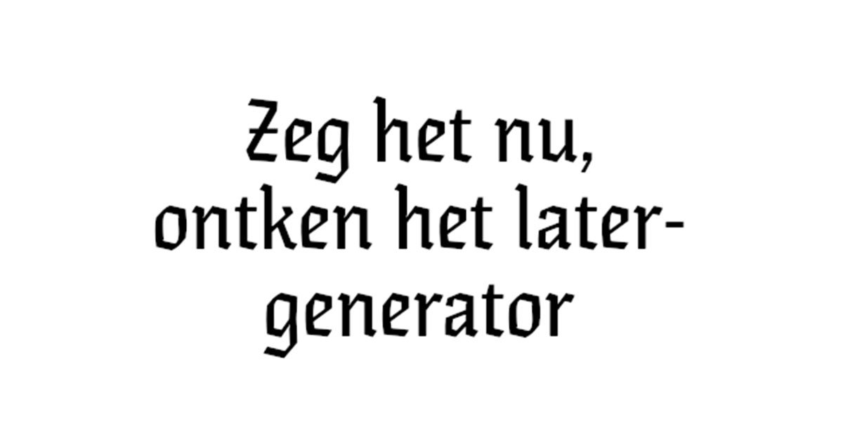 byteback's tweet image. Zeggen wat je wil, en het dan ontkennen. Deze tool helpt je op weg: ontken-het-later-generator.be #schauvliege #Staatsveiligheid #ZegHetNuOntkenHetLater