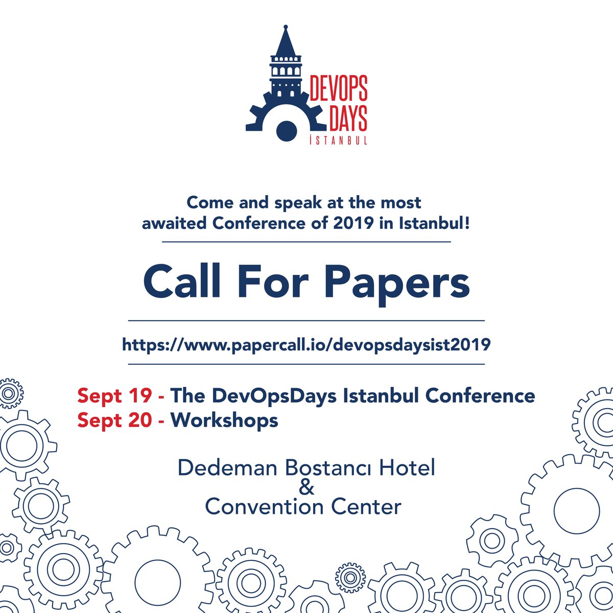 Come and speak at the most awaited Conference of 2019 in Istanbul!
Learn more on papercall.io/devopsdaysist2… 

#devops #devopsdays #devopsdaysist #software #conference #istanbul #cloud #containers #technology #speaker