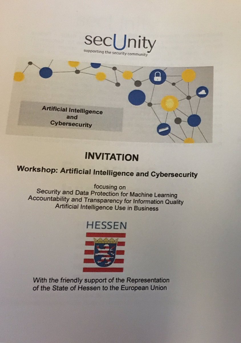SteveJRitter's tweet photo. Unterwegs nach Brüssel zu 2 Veranstaltungen im Rahmen des #SecUnity-Projekts vom @KITKarlsruhe.
Los geht es mit einem WS mit Vorträgen u.a. der tollen @privacy__ninja.
Danach Abendveranstaltung mit Impuls von @enisa_eu + Diskussionsrunde u.a. mit @Senficon. https://t.co/10k4BA1Zuj