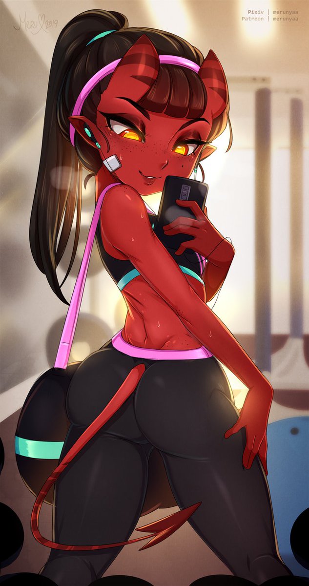 Pewds convinced me to give gfuel a try and the package is still shipping  but everytime I watch his new vids he tells me to buy more :( 

Anyway, trying to practice muscle rendering so I thought doing some gymthot themed pics would be a good idea 👀 #OC #pinup #nsfwart
