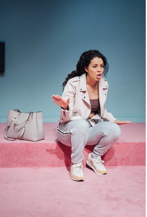 whatemmadidnext's tweet image. I’m so proud of my mate @thelecky #SuperHoe is EVERYTHING and her performance is perfection. Y’all better queue for returns to see this marvel ❤️And peep our Playtexts hanging out together @royalcourt bookshop 😍 wow your two favourite East London JA gyal dem have done good 🙌🏾