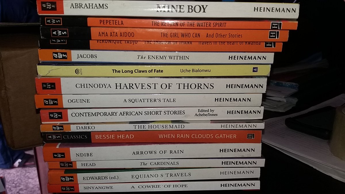 TheBookDealerNG's tweet image. The African Writers Series is back in stock. A set of 15 books for N13000. The ultimate throw back. Give this set to any bookworm, they will love you forever. Send a dm to order