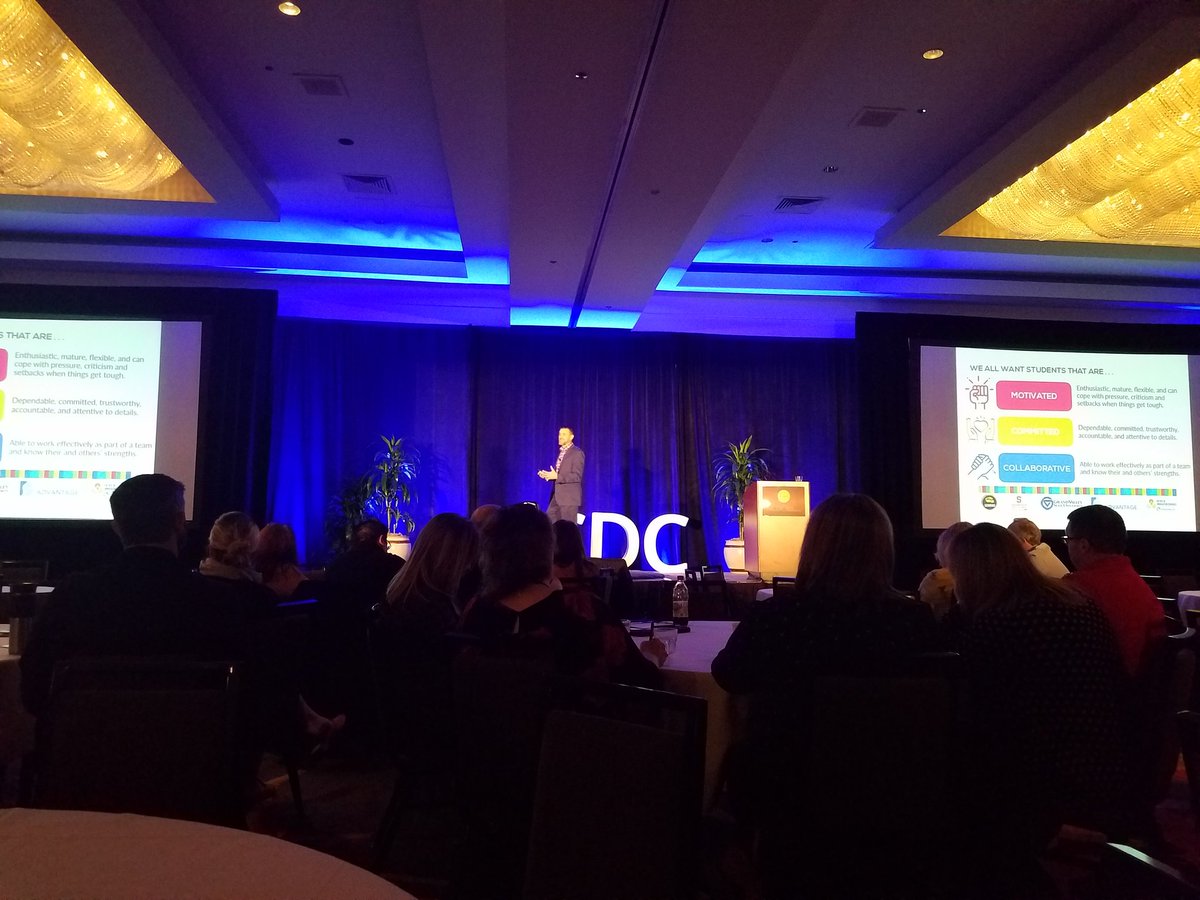 <a href="/tebotweets/">David Tebo</a> Lead us through a powerful journey of his life &amp; district. "Learning happens.  Are we ok where it happens?  Let's re-imagine learning." #ncdc19 #DigitalConvergence #personalizedlearning