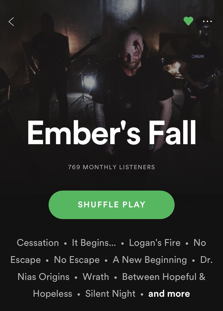 EmbersFallBand's tweet photo. We’ve gone up 700 monthly listeners on Spotify! Thank you from all of us and keep adding us to your playlists! 
Follow us on Spotify - https://t.co/BJR8BBidzY

#embersfall #spotify https://t.co/f73cJQvrzd