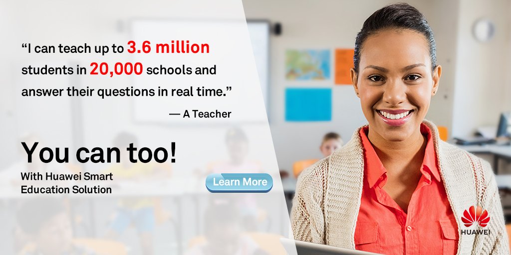 HuaweiEntLac's tweet image. Con una red inalámbrica de alto rendimiento y la administración centralizada de la nube se pueden reducir los gastos operativos en un 80%. Obtenga más información sobre la solución de educación inteligente de #Huawei: bit.ly/2MJVjIE #HWIDN