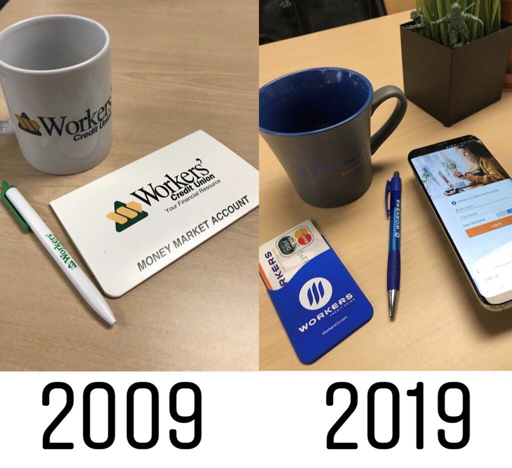 It’s funny how some things change and some things stay the same. Technology has done a lot for banking but we will always need our coffee. #2009vs2019 #10yearchallenge #bandwagon #coffeeislife #bankingthatworks #mobileapp #technology #wculife #fun