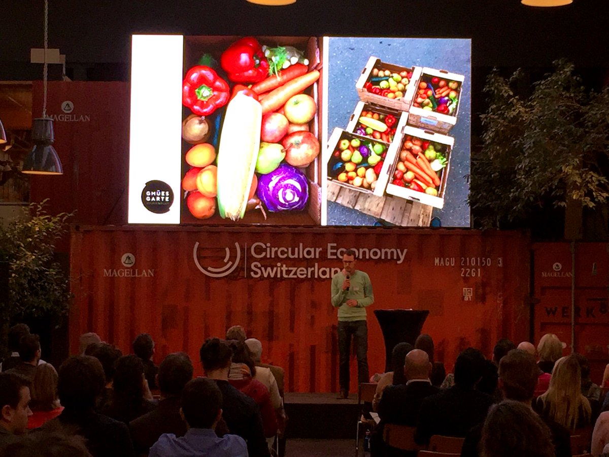 impacthubbern's tweet image. Simon von Gmüesgarte - eines unserer 6 Berner #CETransition Startups am Launch von #circularSwitzerland #foodwaste #CircularEconomy