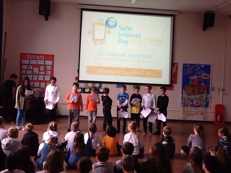 OLSMtweeters's tweet image. Well done to the Digital Leaders for our KS2 assembly for Safer Internet Day today. Important messages given. Diolch yn fawr! #SaferInternetDay19 #staysafeonline