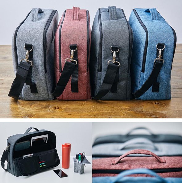 With agile working becoming increasingly important, this practical, sophisticated and portable accessory will keep everything organised and tidy. Made from both recycled plastic and fabric its kind to the environment. #agile #office