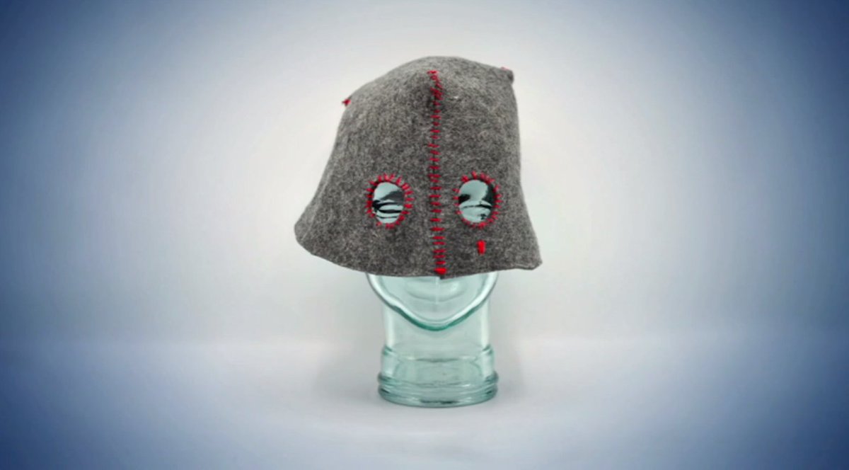 nocontextTM's tweet photo. "He described it to me as: 'a military hat for a future war'."

#taskmaster https://t.co/S7LATSKJmn