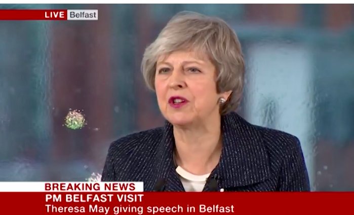 brendanbelfast's tweet photo. I missed the live coverage of Prime Minister's speech. Am't I the lucky one. #BrexitShambles #strongandstable #ayedeadon https://t.co/8Cc3XTR0tc