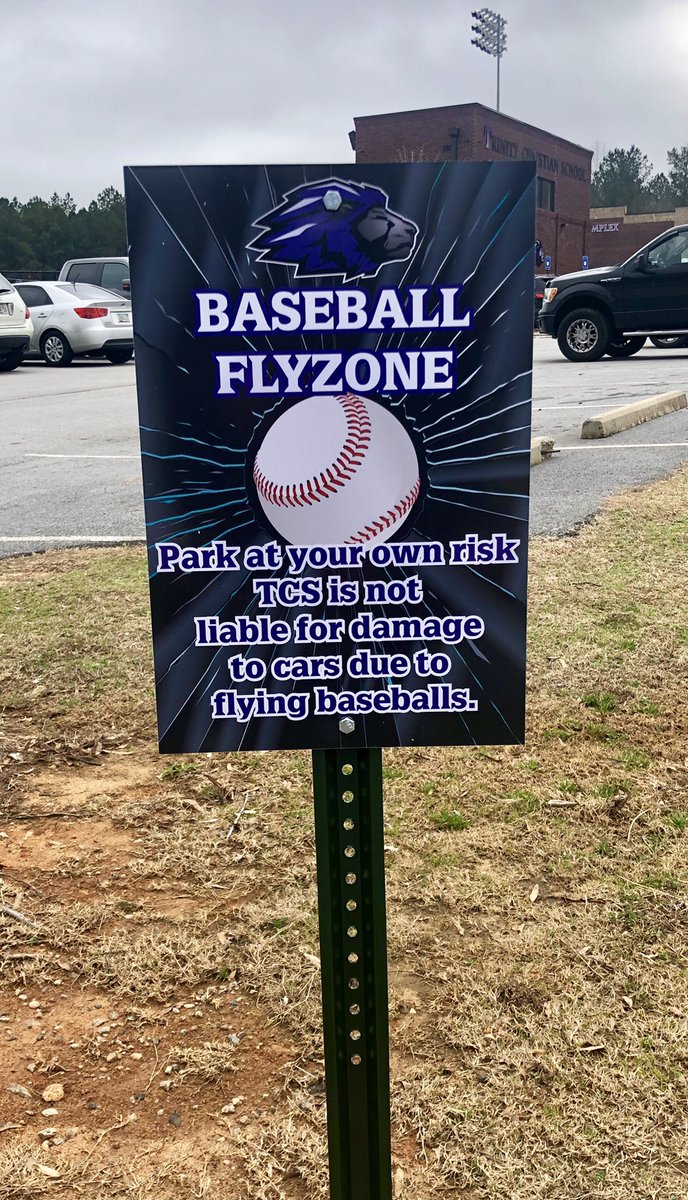 Lions_BSBL's tweet photo. New signs are up around campus. It is a dangerous time when the boys grab their barrels. #SouvenirCity🤟🏻 #BallBudget https://t.co/BczZJRI1hQ