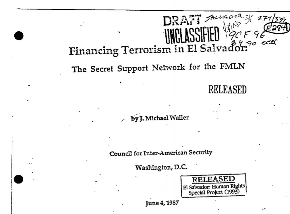 KyleWOrton's tweet photo. A U.S. government report on the "Committee in Solidarity with the People of El Salvador" (#CISPES) et al., "peace" organisations that worked closely with the Soviet-controlled Communist Party USA to funnel resources to the terror-insurgency in El Salvador. https://t.co/WvFnvErc9B https://t.co/2tHE2mVwOD