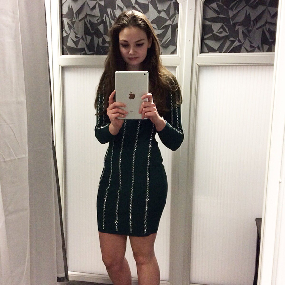DJVIpswich's tweet photo. I ❤️ my job @DJVIpswich! First dibs on this fab dress #staffbenefits #djvassistant #bling #partydress #bottlegreen #greenisthenewblack #mynewdress #newarrivals https://t.co/dWLbjsWf6T