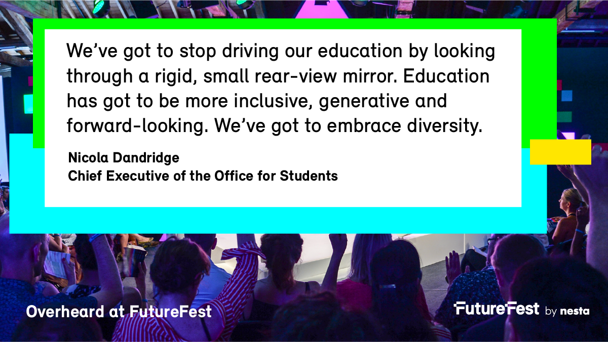 futurefest's tweet photo. .@nicoladandridge talking #university #education at #FutureFest18, with @M_Ignatieff, Khadija Said and @tomsperlinger. Listen to the full podcast here https://t.co/rTqSNgtU1g https://t.co/RMKQKXQsjv