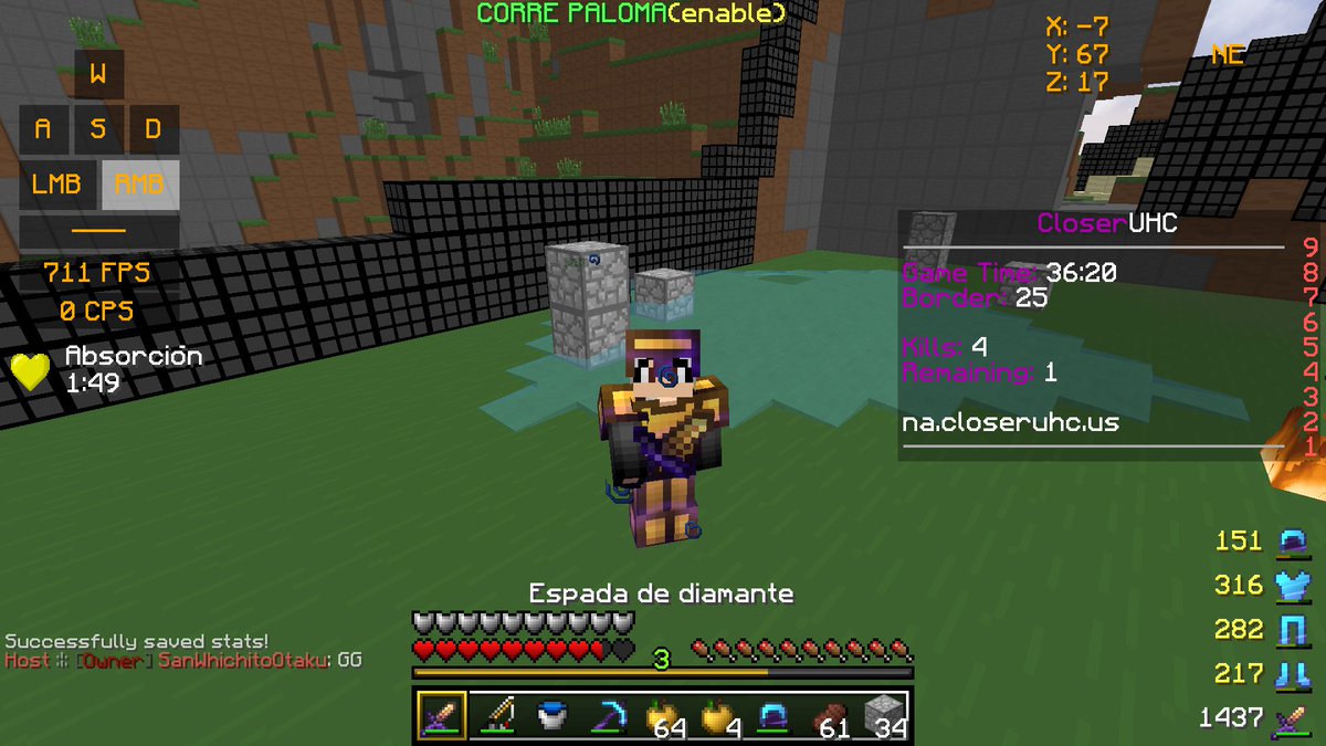 MasterPeruano's tweet image. GG EZ WIN gracias por hostear @CloserUHC dedicada a @DevKings__  @Shiilango  @EzT_Robert  GG CHAVONES XD