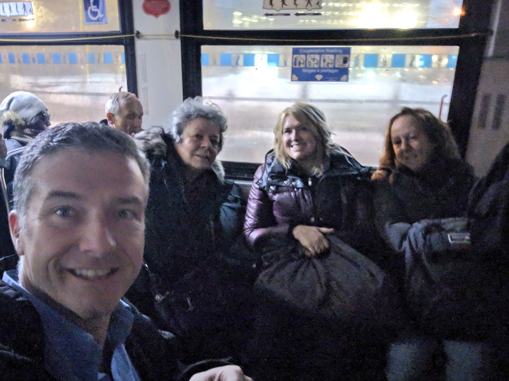 TimTierney's tweet image. A great ride on the good old 224 (former 24) downtown. Got to hang with Stephanie and the gang and chat transit. Boarded 638am, got off at UofO at 702am People are certainly excited for LRT. #OttTransitChallenge