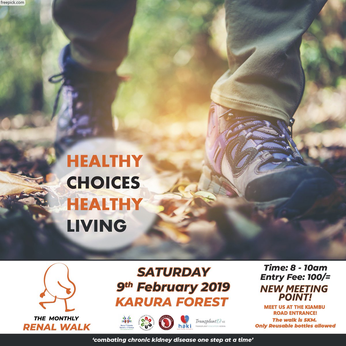 transplantedke's tweet photo. The Second Saturday of the month is here! Join us for the monthly Renal Walk, this Saturday 9th February 2019, Karura Forest, 8-10am. See you at the Kiambu Entrance! @renal_ke @happykidneyKE @KidneyFocus #kidney  #HealthyLiving #HealthyLife https://t.co/71w8BUSdfm
