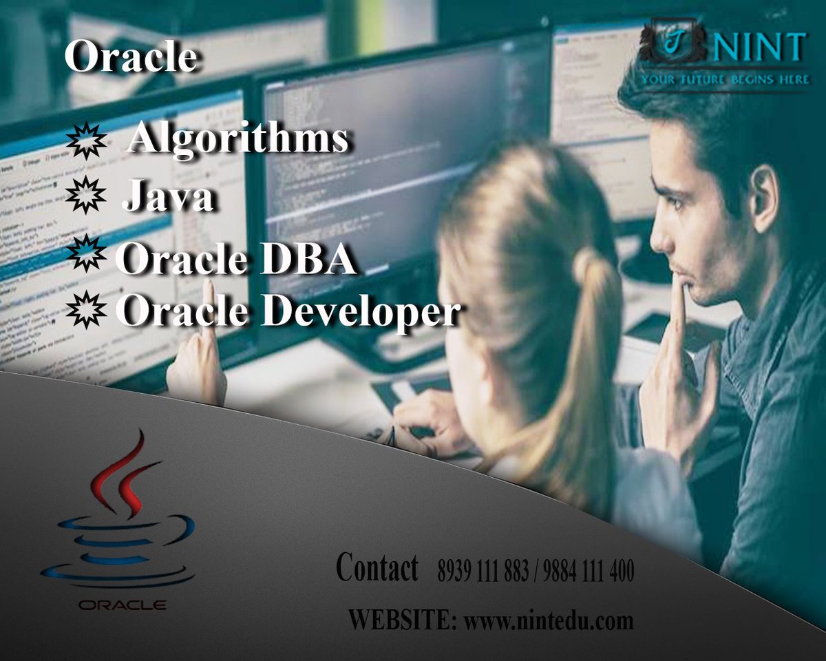 nint_ims's tweet image. Learn Oracle In NINT
#Oracle #OracleDevelopment #OracleDBA #JAVA #J2EE #Algorithm