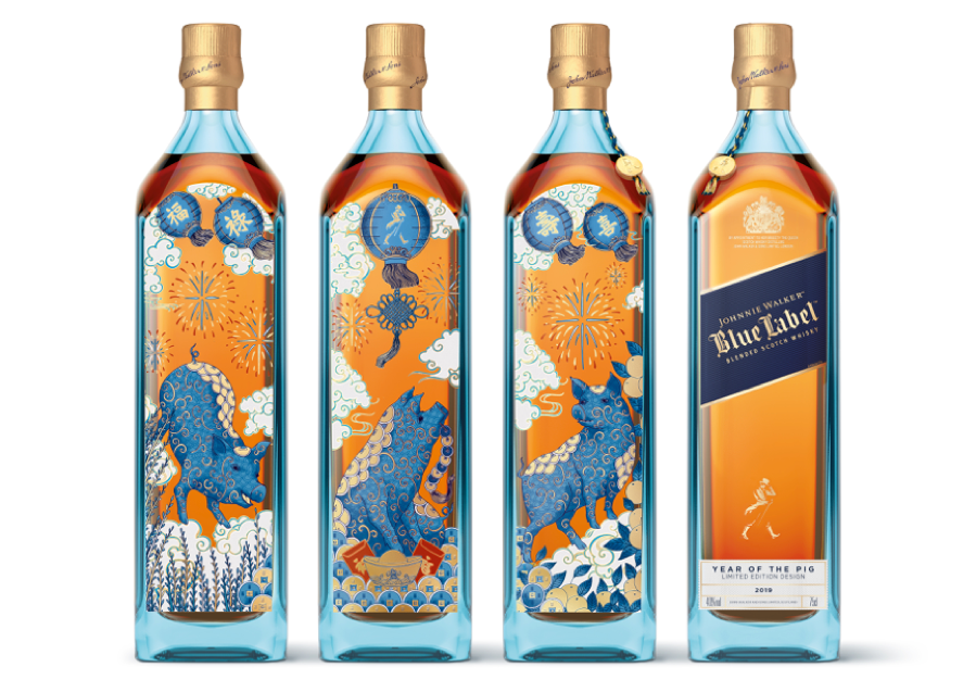 Bloom_'s tweet photo. Happy Chinese New Year! It’s the year of the pig and we’re celebrating in style with our Johnnie Walker Blue Label Limited Edition bottles #BrandIdentity https://t.co/Ozb1EZLwDU