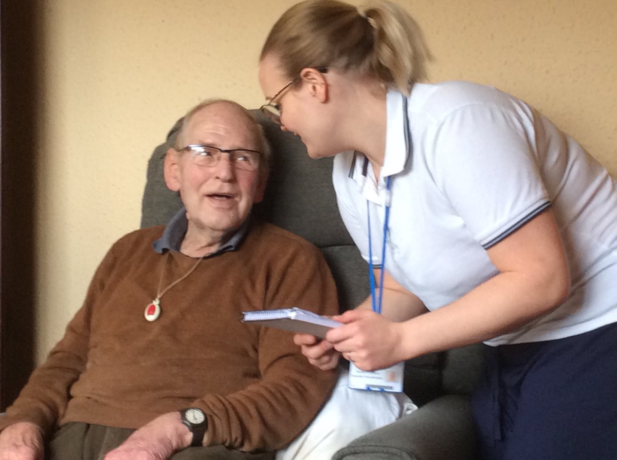 whiaorguk's tweet photo. Great to meet John 86 today to hear about how a fall led to ⁦@NWAmbulance⁩ getting in touch with Falls and Rehab ⁦@Bridgewater_NHS⁩ asked for quick simple effective home improvements ⁦@whiaorguk⁩ #sorted. John can’t believe #joinedup support https://t.co/3xEzIShvoc