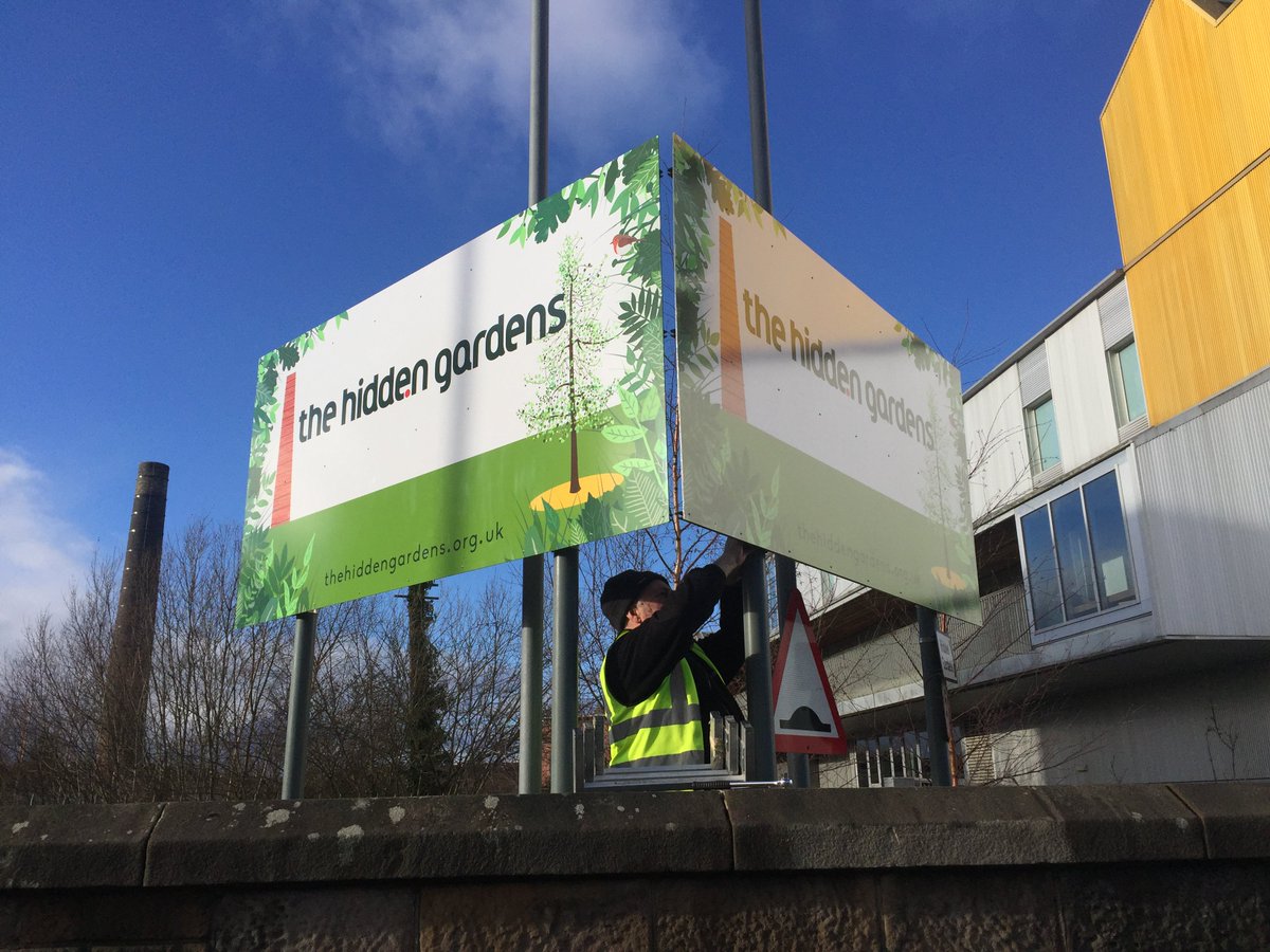 Come and admire the brand new signage at our Pollokshaws Road entrance. Thanks to our funders <a href="/nature_scot/">Former NatureScot account</a> #scotnature #greeninfrastructure and our designer @LauraJoFrame