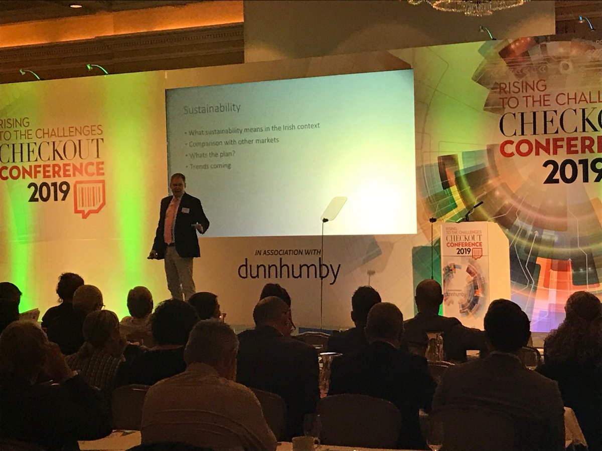 CheckoutIreland's tweet photo. Up next on stage for the #CheckoutConference is Peter Stedman, managing director of Salvus Food Consulting Ltd. He will examine what sustainability means in the Irish context, and how Ireland compares to its European counterparts. https://t.co/4ssOsKMJds