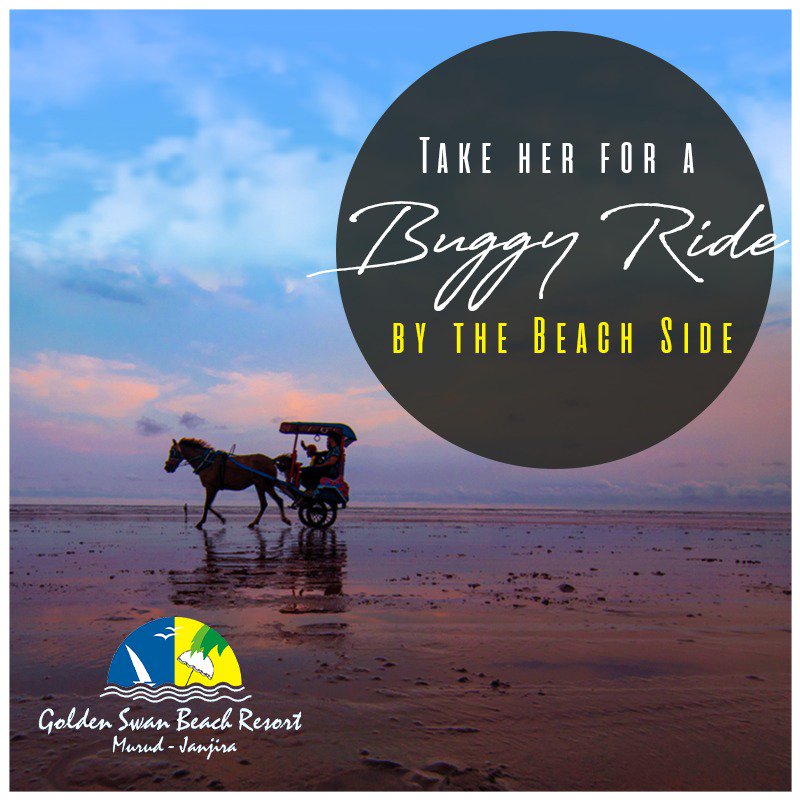 GSBeachResort's tweet photo. Feeling romantic?
Experience this wonderful ride along the water line of #Murud beach and enjoy the splashing of the waves riding the horse with your significant other during your stay at #GSBR. 

Make reservations now, 
Call: 021 44274078

#MeraMurud #GSBR #Murud https://t.co/TitU9fNIvY