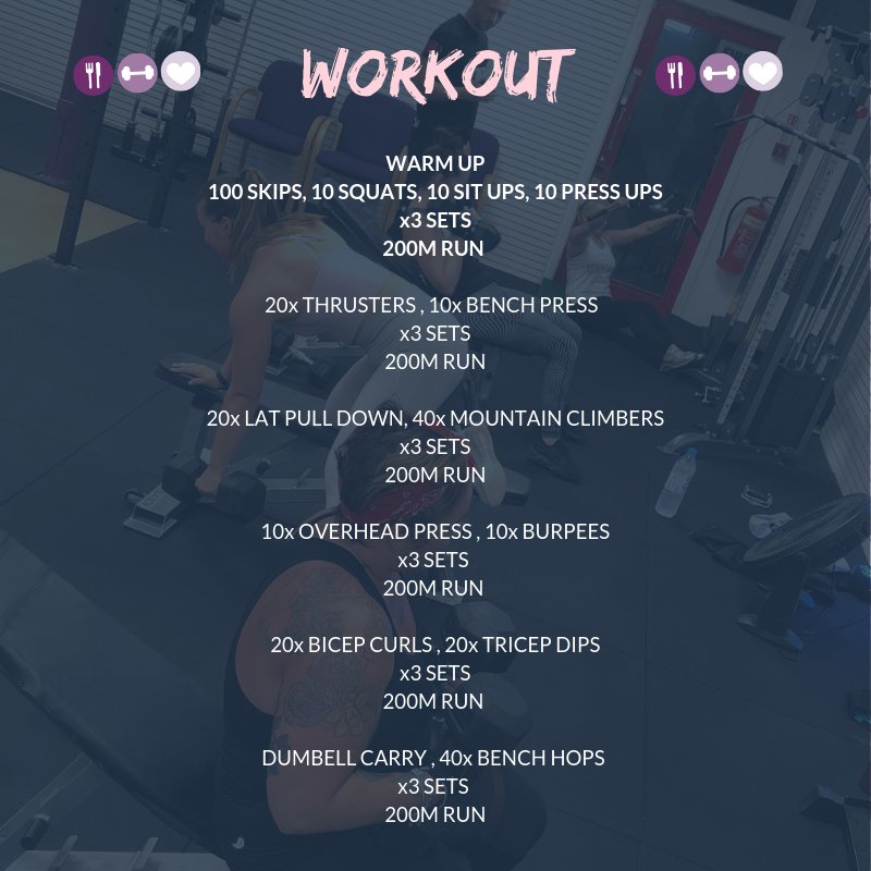 Who's working out today?  

If you're stuck for a workout try this one.. 💜