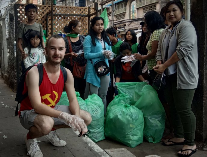 GreenSampan's tweet photo. Here we are along with the good folks of #CleanYangon, merrily litter-picking along Bo Yah Nyunt! Come join us, next time, won't you ... | #GetCleanGoGreen https://t.co/s90Eb5gItu