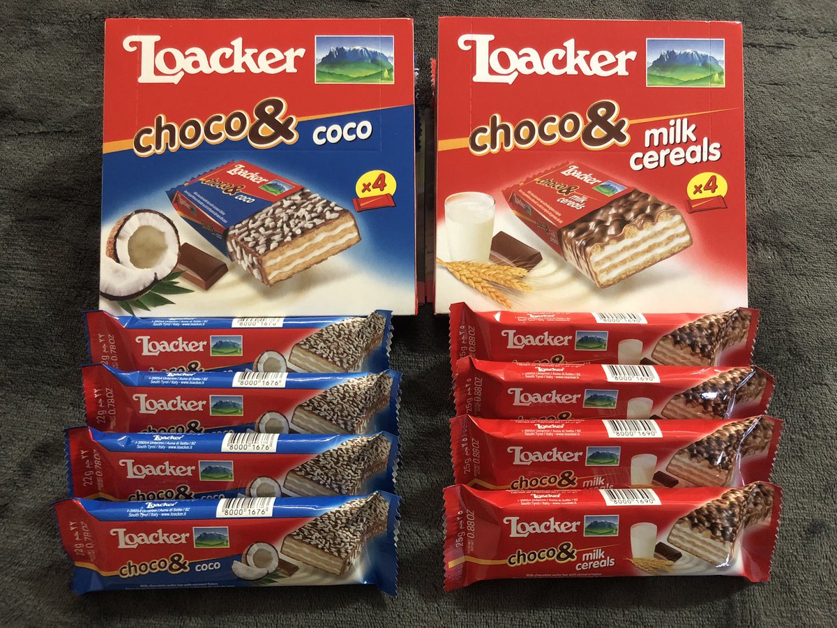 PiccolaLuana95's tweet photo. Loacker che bontà! Bé è proprio vero 😍 pancia mia fatti capanna...quale scegliere? Choco & Milk Cereals o Choco & Coco? Voi quale preferite??
#LoackerChoco&2019
#Loacker
#Barrette
#Top
#ChocoMilkCereals
#ChocoCoco https://t.co/DoHx7QYX7x