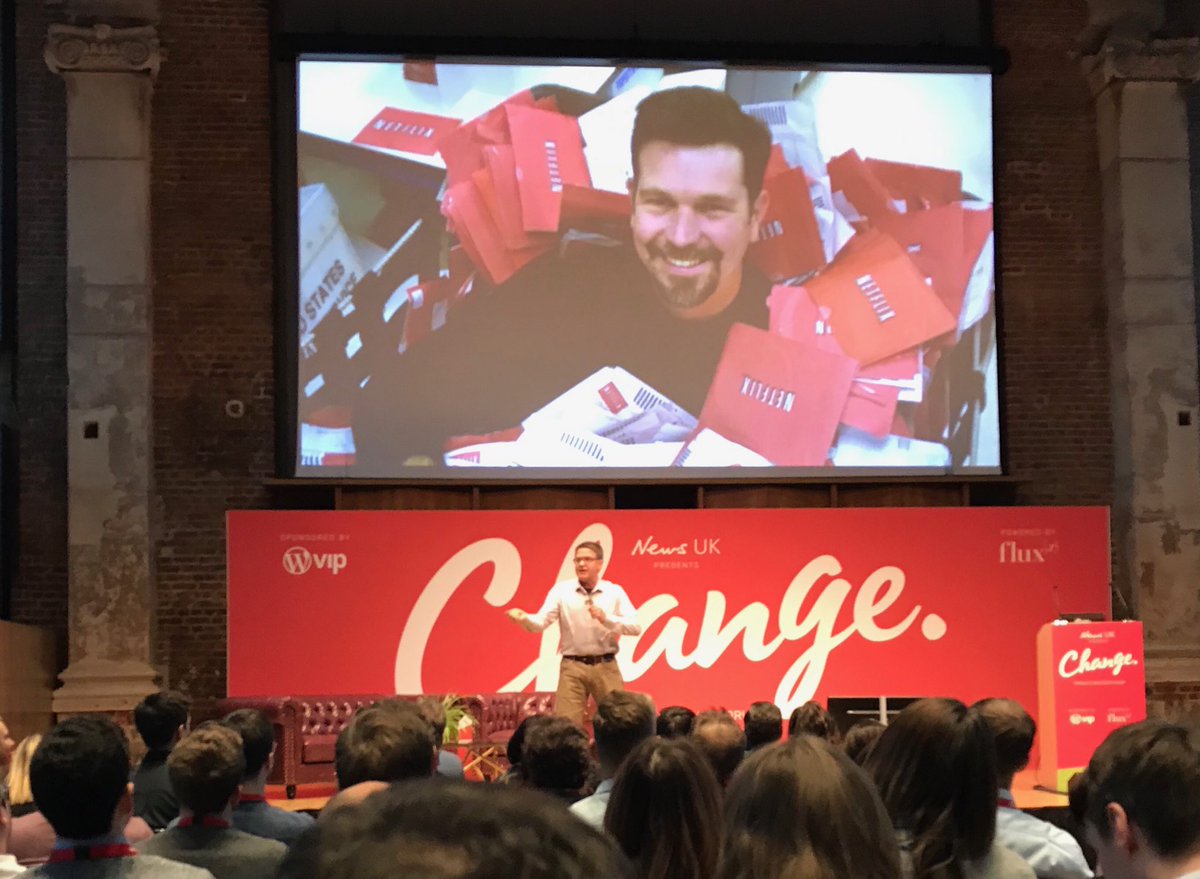 GordonRobson1's tweet photo. ⁦@gibsonbiddle⁩ ignites the room with his fascinating story of #Netflix at #changeforum https://t.co/hOVSEsYVvC
