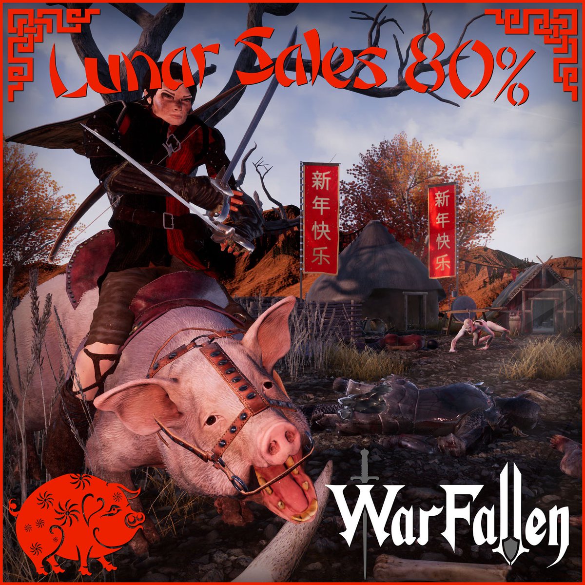 FrostyElk's tweet photo. Get WarFallen at 80% during the Lunar New Year sales on Steam. 

https://t.co/twVORQjW39

#lunar #sales #lunarnewyear #warfallen #ue4 #unrealengine4 #fps #fpsgame #game #multiplayer #medieval #zombies #gamedev #indiegame #frostyelk #gamer #pcgaming https://t.co/giJIqk15dj