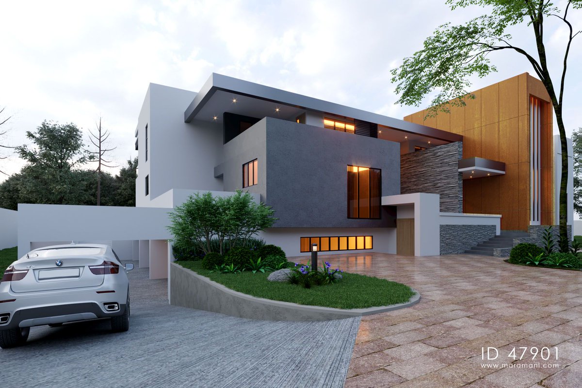 Maramani House Plans A Twitter Glass Facades Roof Terrace Ball Room Basement Car Park For 6 Vehicles Are Some Of The Features Of This Mansion A Raised Platform Above The Underground Car