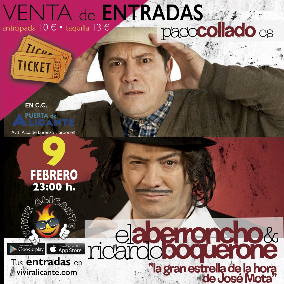 Quieres una entrada para ver Paco Collado, sencillo ... viviralicante.com/calendar/o directamente en api.time.ly/events/2393106… si tienes alguna duda llámanos al 637 49 48 25.