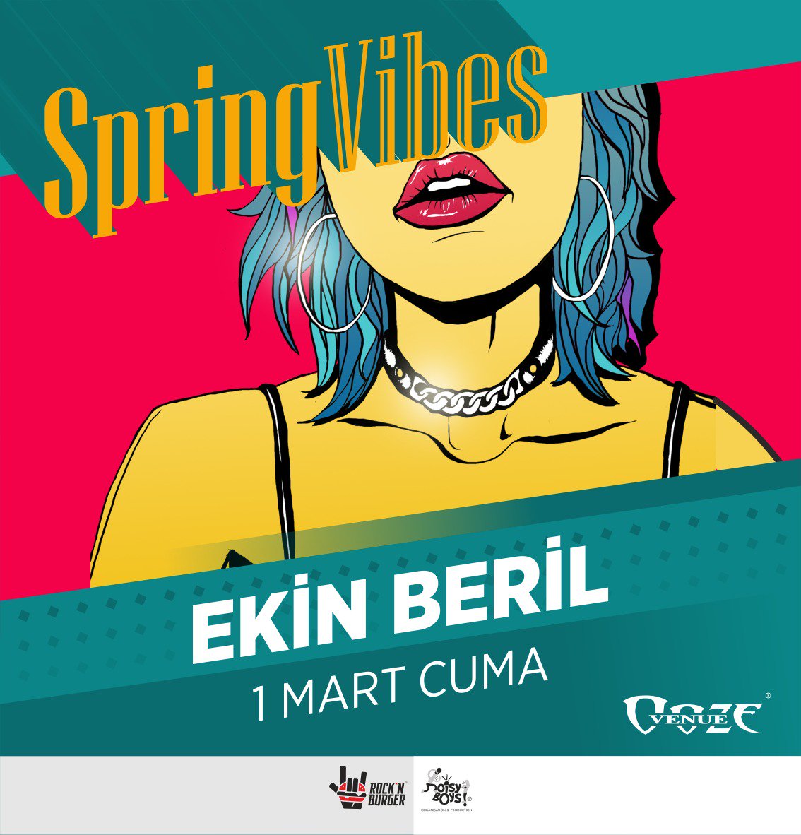 Sadece sesiyle değil kullandığı ekipmanlarla yarattığı melodilere de kendini hayran bırakan, Youtube'da paylaştığı videolarla kısa sürede tanınan ve dünyaca ünlü sanatçıları etkileyen ve İzmir'de ilk kez sahne alacak olan "Ekin Beril" 1 Mart Cuma ooze Venue'de!

#springvibes