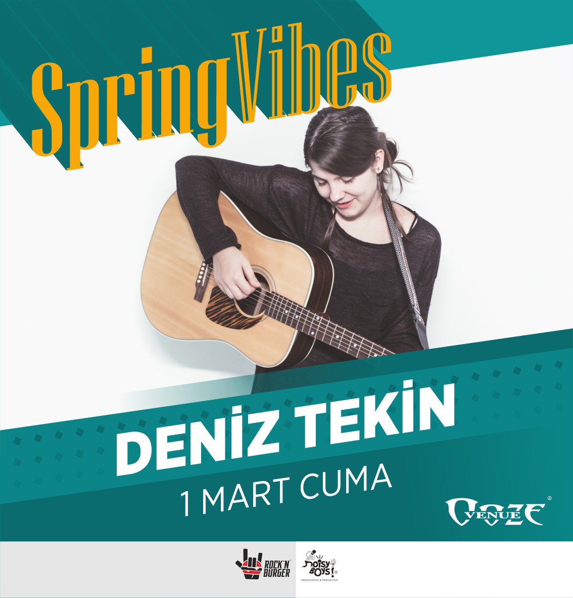Bilinen şarkılara yaptığı Cover'lar ile kısa sürede tanınan, kendine has sesi ile çok sevilen "Deniz Tekin" muhteşem sahnesiyle 1 Mart Cuma gecesi Ooze Venue'de!

#springvibes #noisyboys #rocknburgertr #deniztekin #konser #oozevenue