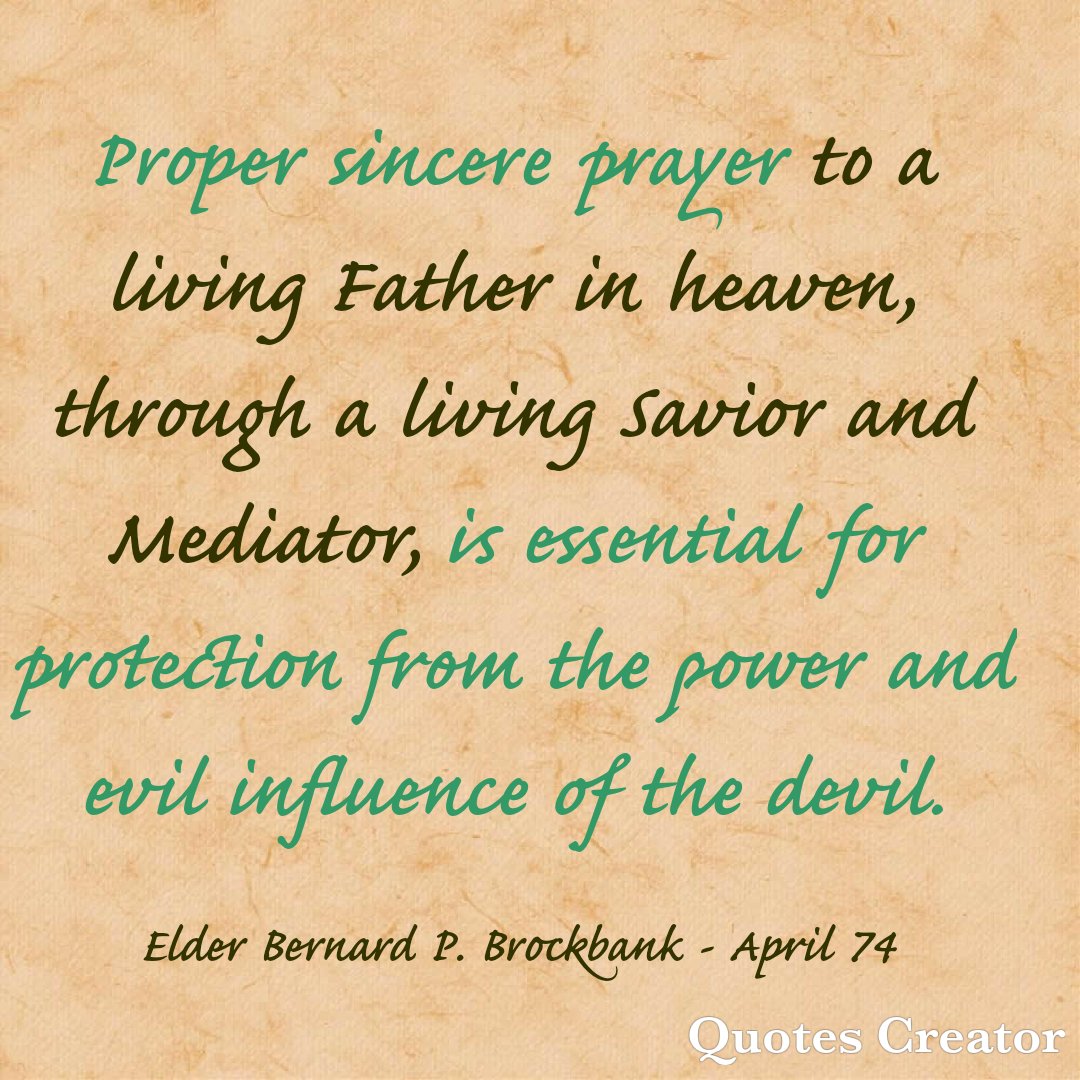 BabyBackSaint's tweet photo. I often pray for the power to flee Satan's temptations. #LatterDaySaint #OnAJourney #TwitterStake #GeneralConference #April74 #ElderBrockbank #Prayer https://t.co/Pl1BkcgVWx