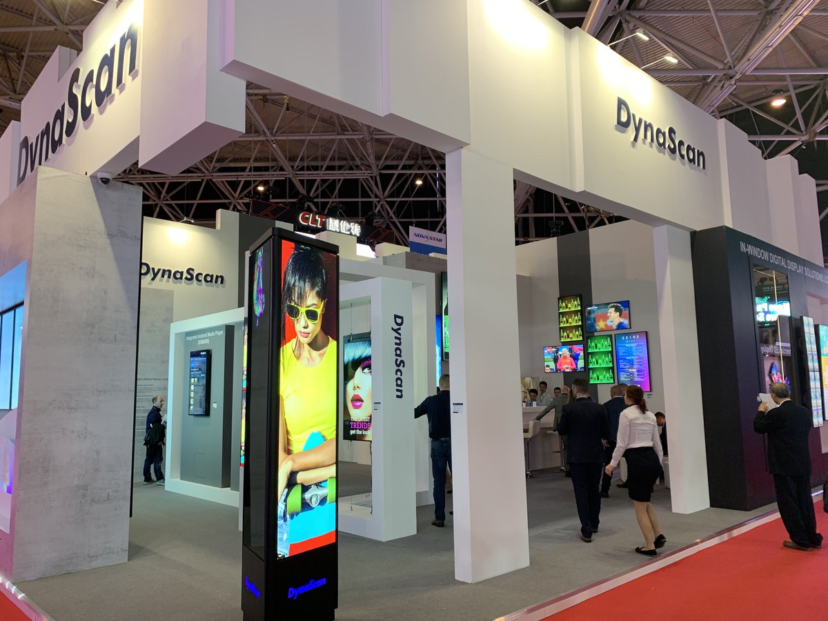 dynascan's tweet photo. Come by stands 12-K50 &amp; 12-K30 @ISE_Show to see what’s new from DynaScan including the all new three-sided 88” display and IP66 full outdoor line—and have a beer while you are here! https://t.co/M6U0IPNzqA