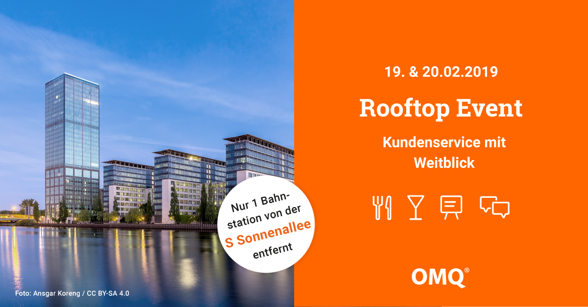 OMQ_AI's tweet photo. Check out our event. See Berlin from above! We look forward to a great exchange with you. Register now for free. 
#Event #Berlin #CustomerExperience #AI #Kundenservice #OMQ #CustomerService #GetTogether #Software 

https://t.co/V9aeer7u9D https://t.co/VDNMmPp1Si