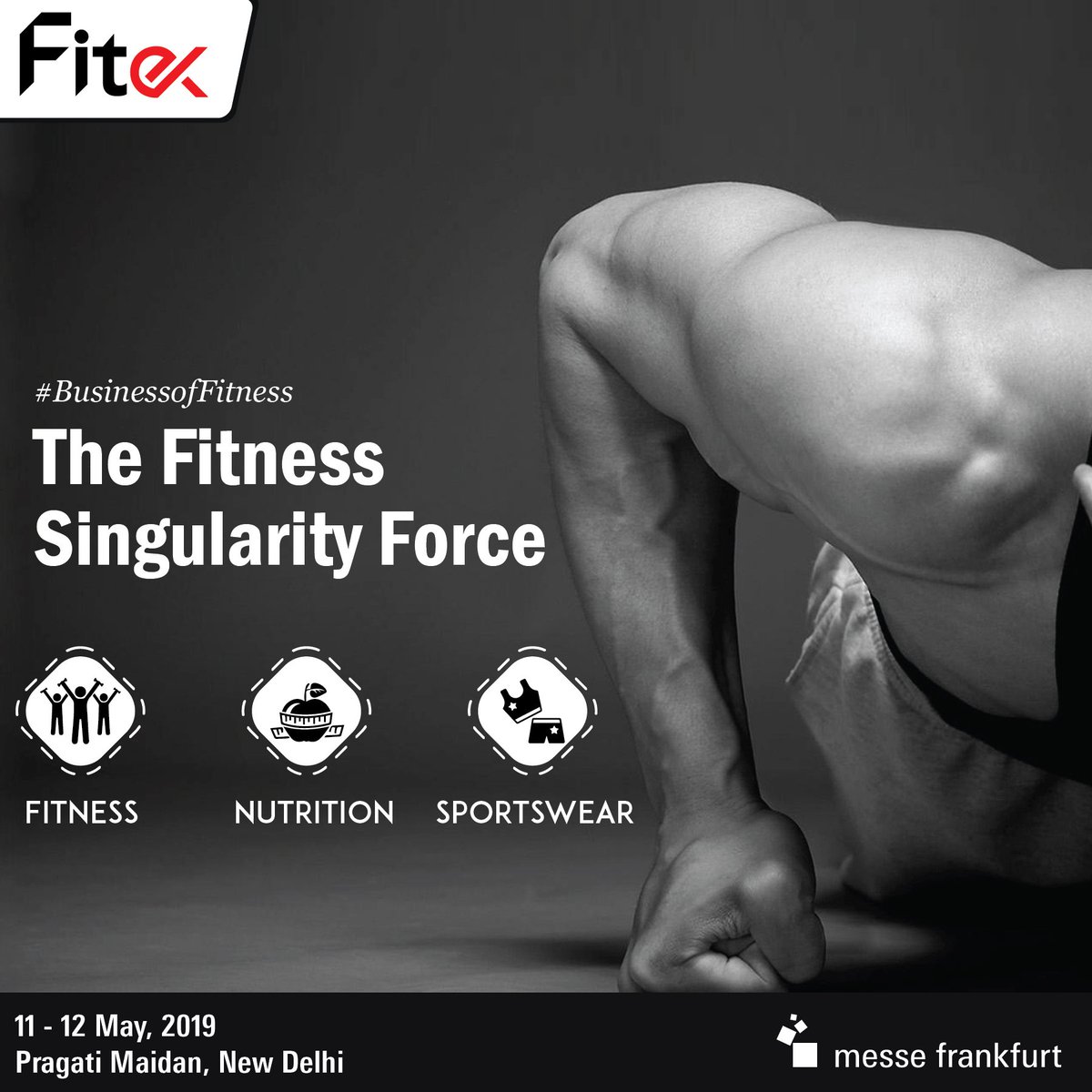 Fitexindia's tweet photo. Fitex India is a one-of-its-kind platform to discover the latest &amp; best of Fitness, Nutrition &amp; Sportswear. 
This summer showcase your #BusinessofFitness at 5th edition.

Visit official website  #FitexIndia2019 : https://t.co/YLaOnxa1vy

#MesseFrankfurt #MesseFrankfurtIndia https://t.co/vJfulnZO5y