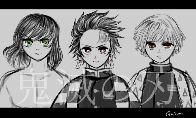 華さんがTwitterに投稿した竈門炭治郎(鬼滅の刃)のイラスト。