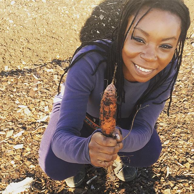 Sunny winter afternoon and frosty carrots bottoms! ☀️ #urbanfarming #baltimore #bmore #charmcity #youngfarmer #americorps bit.ly/2GlfhZb